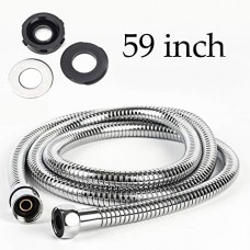 Elvoes Shower Hose Replacement 59” Stainless Steel Chrome Plated Anti-corrosion Shower Hose - B07DJ9C3Q7